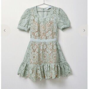 Self Portrait Guipure Lace Mini Dress
